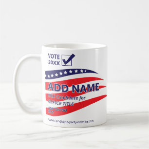 Patriotische politische Kampagne 2026 Kandidatur f Kaffeetasse