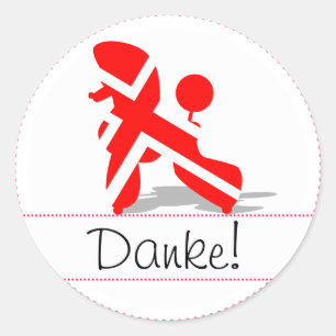 Patriotische Poodles Runder Aufkleber