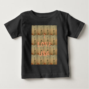 Patriotische Pop-Art: Grafikdesign "Ich liebe die  Baby T-shirt