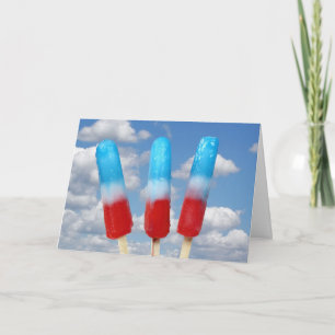 Patriotische Popsicles Karte