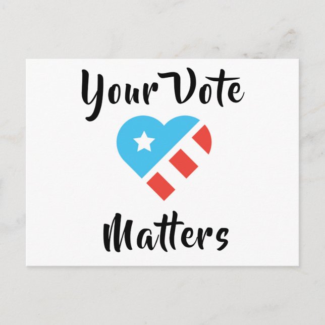 Patriotische Postkarte für die Wähler (Vorderseite)