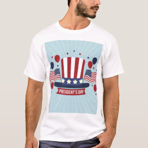 Patriotische Präsidenten Tagesdesign T - Shirt