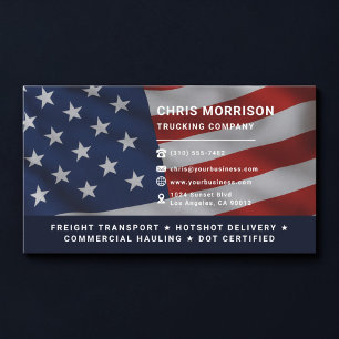 Patriotische professionelle Spedition Visitenkarte