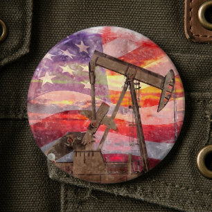 Patriotische Pumpjack-Zeichnung in Pastell bei Son Button