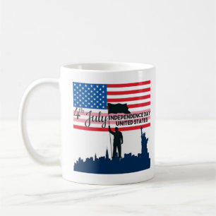Patriotische Pup & Proud Dog Mama: 4. Juli Hunde M Kaffeetasse