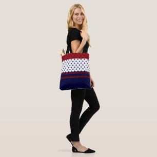 Patriotische Red White & Blue Design Tasche