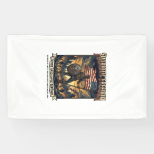 Patriotische Rostflagge Überlebender Zombie-Apokal Banner