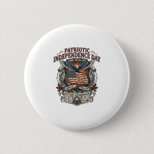Patriotische Rostflagge Überlebender Zombie-Apokal Button