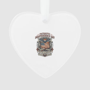 Patriotische Rostflagge Überlebender Zombie-Apokal Ornament