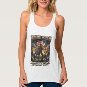Patriotische Rostflagge Überlebender Zombie-Apokal Tank Top