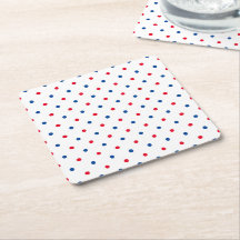 Patriotische Rot-Blau-Polka-Punktmuster - Urlaub