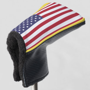 Patriotische Rot-Weiß-Blau-Sterne-und-Streifen-Fla Golf Headcover