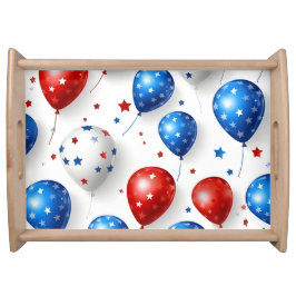 PATRIOTISCHE, ROT WEISSE BLAUE AMERIKANISCHE BALLO SERVIERTABLETT