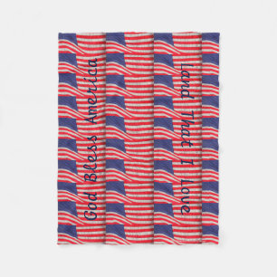 Patriotische rot-weiße und blauamerikanische Flag Fleecedecke