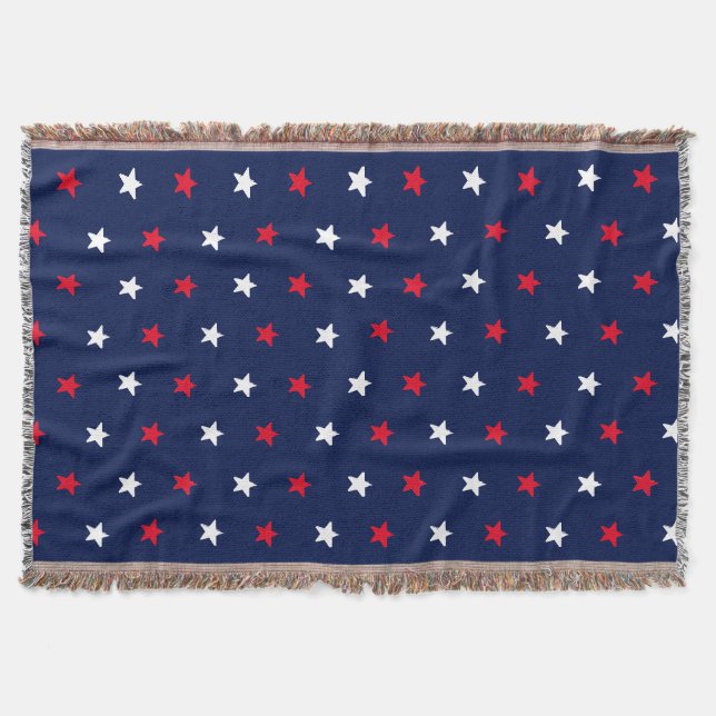 Patriotische rote blaue Marinemuster Moderne Decke (Vorderseite)