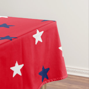 Patriotische rote blaue Marinesterne Muster modern Tischdecke