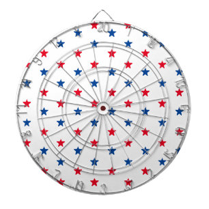 Patriotische rote blaue Sterne Muster Holiday fun Dartscheibe