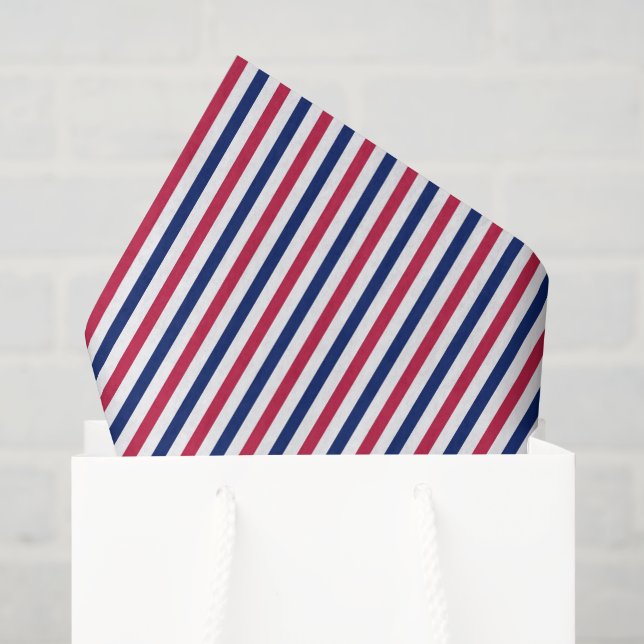 patriotische rote, blaue Streifen usa Geschenkverp Seidenpapier (Geschenktüte)