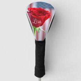Patriotische Rote Rose Golf Head Cover Headcover