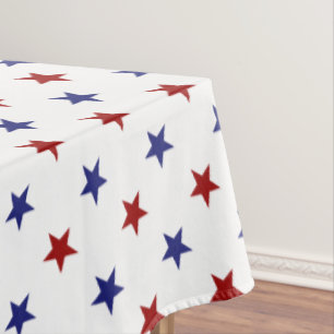 Patriotische Rote und Blaue Sterne auf Weiß Tischdecke