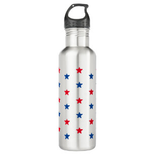 Patriotische rote und blaue Sterne Muster modern n Edelstahlflasche