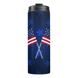 PATRIOTISCHE ROTE WEISSE BLAUE AMERIKANISCHE FLAGE THERMOSBECHER