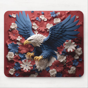 PATRIOTISCHE ROTE WEISSE BLAUE AMERIKANISCHER BALD MOUSEPAD