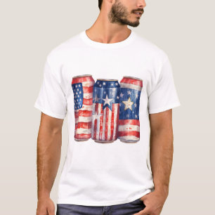 PATRIOTISCHE ROTE WEISSE BLAUE BIERKANDER T-Shirt