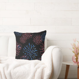 PATRIOTISCHE ROTE WEISSE BLAUE FIREWORKS KISSEN