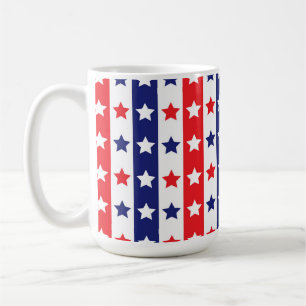 PATRIOTISCHE ROTE WEISSE BLAUE STARTEN UND STREIFE KAFFEETASSE