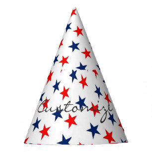 patriotische rote, weiße und blaue Sterne Partyhütchen