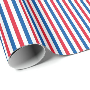 Patriotische rote weiße und blaue Streifen Geschenkpapier