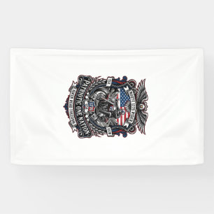 Patriotische Route 1776 Reiter Biker Straße Freihe Banner