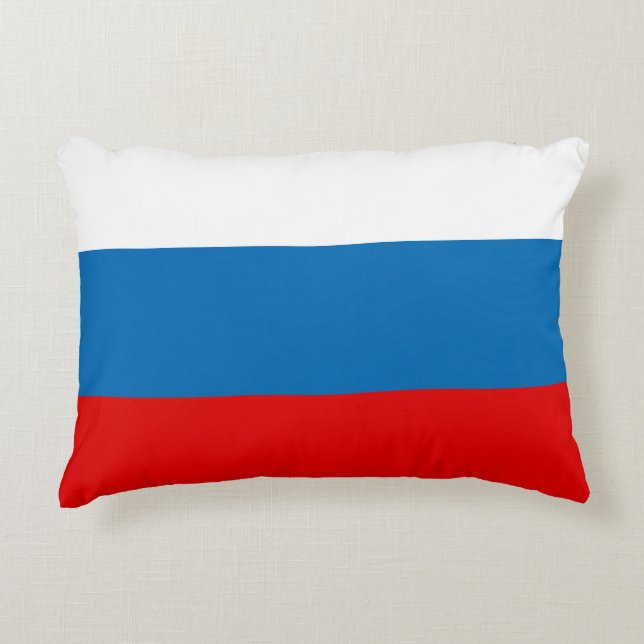 Patriotische Russische Pan Slavic-Flagge Dekokissen (Vorderseite)