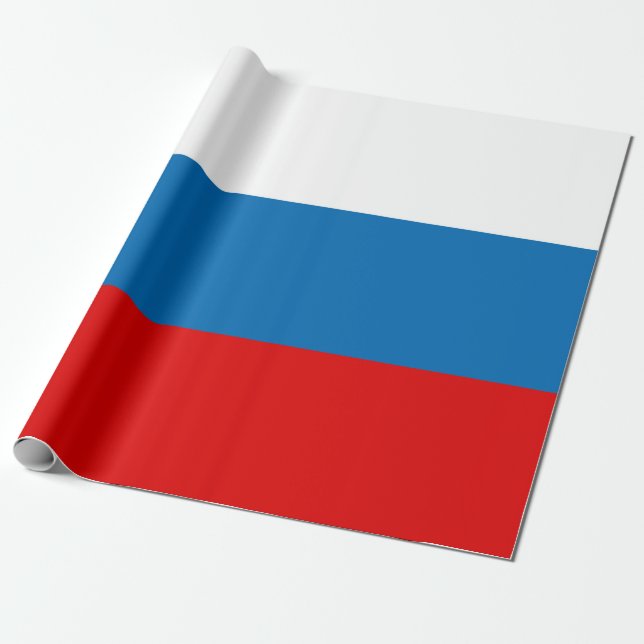 Patriotische Russische Pan Slavic-Flagge Geschenkpapier (Ungerollt)