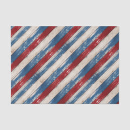 Patriotische rustikale Holzplanken Seidenpapier
