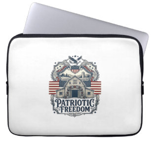 Patriotische rustikale Scheunenhochzeit Laptopschutzhülle