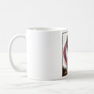 Patriotische Sasquatch-Flagge Vintage Kaffeetasse