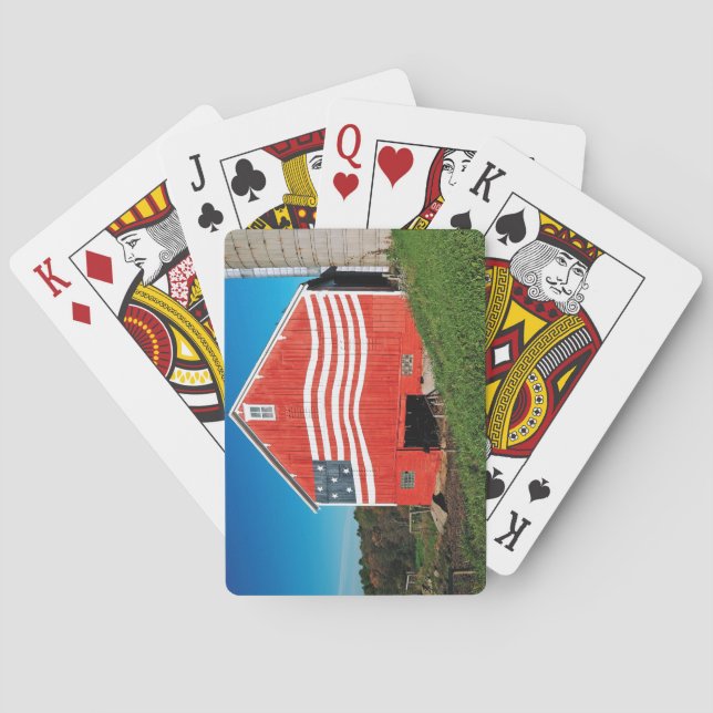 Patriotische Scheune Spielkarten (Rückseite)