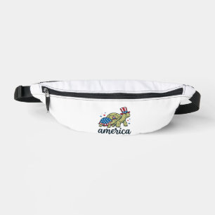 Patriotische Schildkröte Amerika Vintage Gravur De Bauchtasche