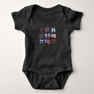 Patriotische Schleifen & Explosionen Baby Strampler