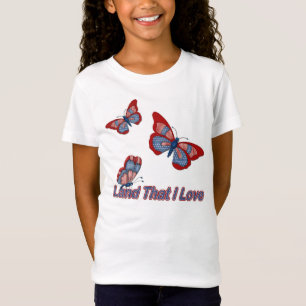 Patriotische Schmetterlinge T-Shirt