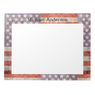 Patriotische Schmutz-amerikanische Flagge Notizblock
