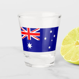 Patriotische Schnapsglas mit Flagge von Australien