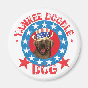 Patriotische Schokolade Labrador Magnet