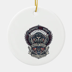 Patriotische Schutzmaske Freiheit Militär Inspirie Keramik Ornament