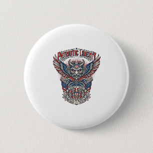 Patriotische Schutzmaske Freiheit Militärisch Insp Button