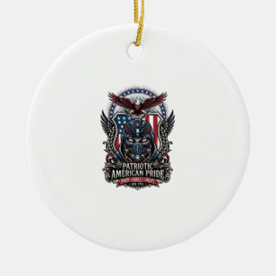 Patriotische Schutzmaske Freiheit Militärisch Insp Keramik Ornament