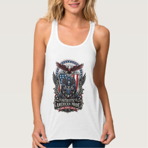 Patriotische Schutzmaske Freiheit Militärisch Insp Tank Top