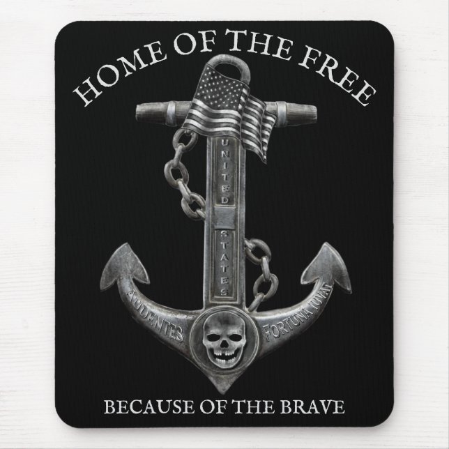 Patriotische Seeräuberflagge Mousepad (Vorne)